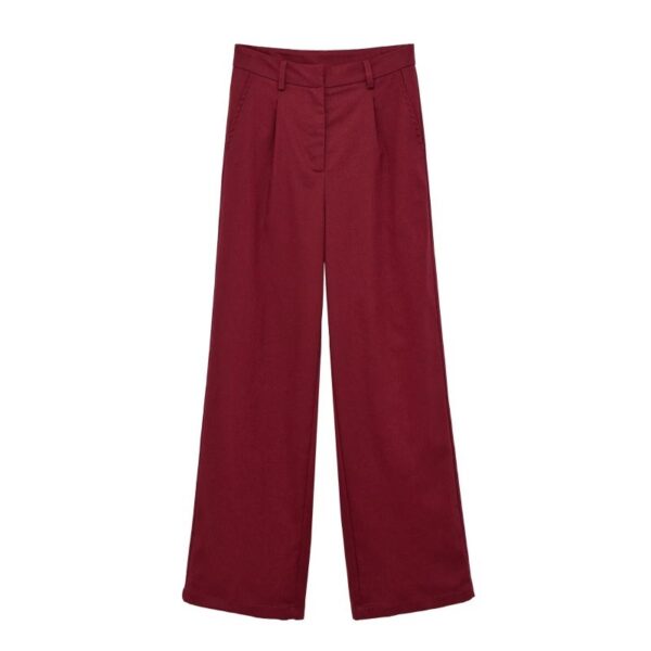 Bow-tie Lace-up Vest Top High-waisted Wide-leg Trousers