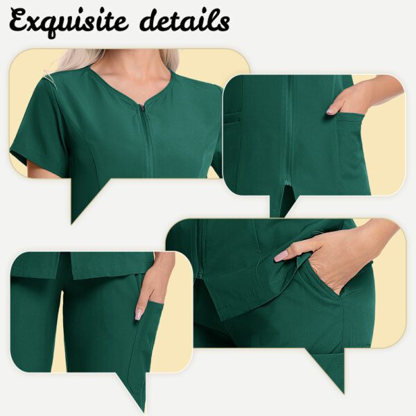 d960f185-4294-424a-a2a6-ee28f8e1b385.jpg New Solid-color Straight-leg Work Uniform Pants With Zipper For Doctors And Nurses Surgical Scrubs