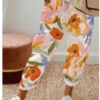Women's Fashion Cotton Linen Solid Color Casual Pants