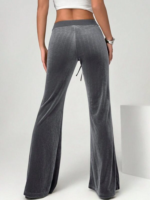 2026 Autumn And Winter European And American Women's Micro Flared Pants For Commuting, Slimming And Casual Flared Pants, Velvet Hanging Pants