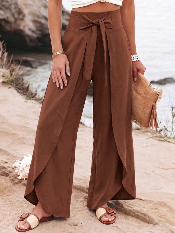 dbd10176-108e-4e7c-a520-7ee6af8b02a8.jpg Womens Vacation-Ready Solid-Color Draping Pants