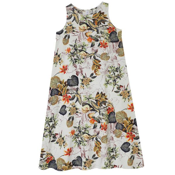 dc0e1d3f-4d01-44f9-91c3-97454c1778c2.jpg Printed Cotton Linen Round Neck Sleeveless Dress Women's