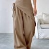 Irregular Suit Pants For Women 2025 Southeast Asia Cross-Border New Design Loose Slimming High-End Wide-Leg Pants For Women