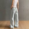 Womens Jeans Non-slim Fit Straight-leg Flared Wide-leg