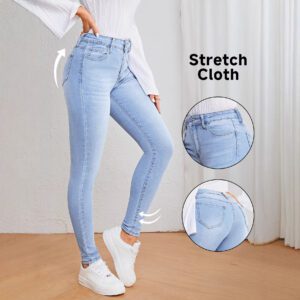Fashionable Womens Stretchy Slim-Fit Denim Bootcut Pants