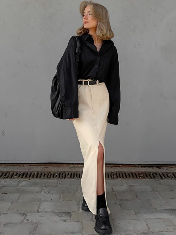 df6d9492-ea0b-451a-a960-796f518399d9.jpg Women's Temperament Slim-fitting Simple Versatile Skirt
