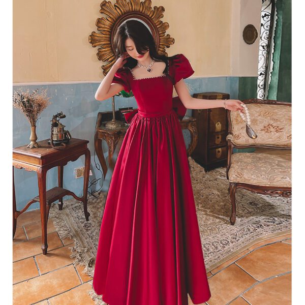 e393b81a-0b05-4c3d-bf34-c185565c9fa4.jpg Winter Wine Red Engagement Daily French Princess On The Run Satin Dress