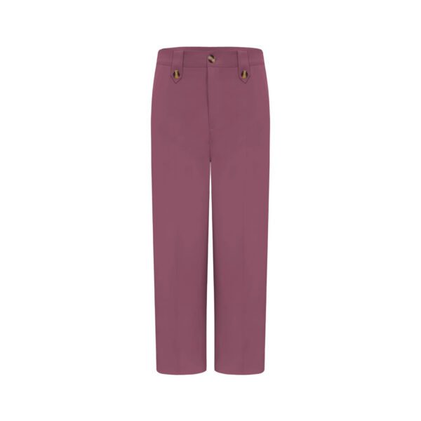 Women High Waist Wide Leg Pants Decorative Buttons Casual Loose Straight Leg Trousers With Pockets