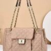 e76dac7d-4b73-465f-bc26-44e3cc3a863d.jpg Women's Solid Color Simple Embroidery Thread Rhombus Large Capacity Chain Shoulder Messenger Bag