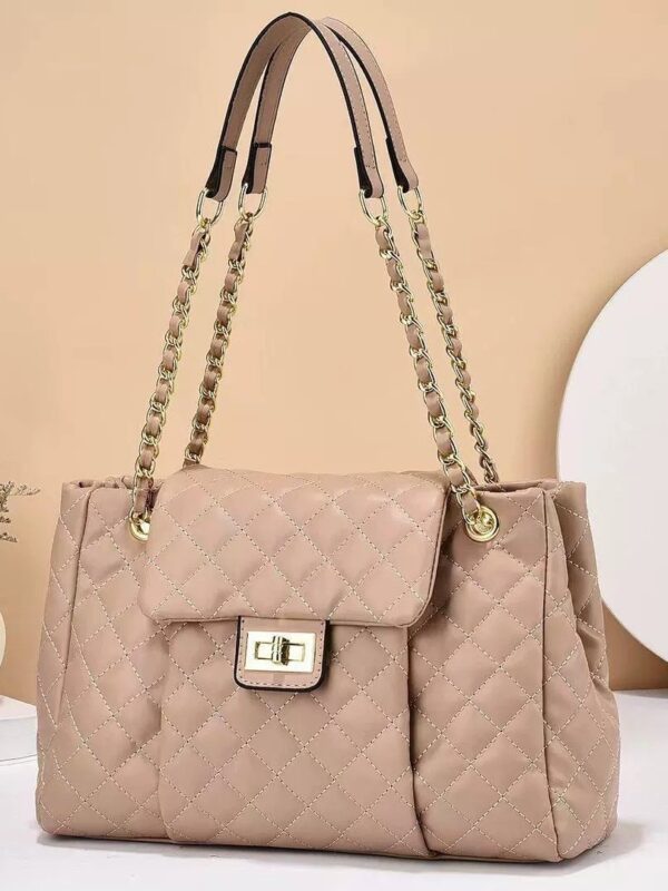 e76dac7d-4b73-465f-bc26-44e3cc3a863d.jpg Women's Solid Color Simple Embroidery Thread Rhombus Large Capacity Chain Shoulder Messenger Bag