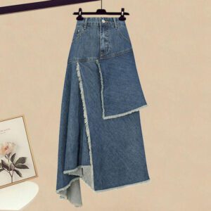 e8aabd49-6ecb-45ba-80d9-96f03d2b1b6b.jpg Spring Retro High Waist Women Irregular Denim Skirts