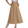 Loose-fit Flared Midi Skirt For Women