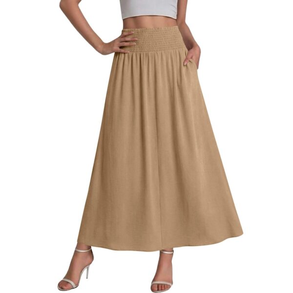 Loose-fit Flared Midi Skirt For Women
