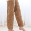 ec7461ed-490a-44b6-bbfa-5218f1b0043f.jpg Over Knee High Fuzzy Long Socks Winter Warm Cold Leg Knee Joint Cold-proof Stockings Home Floor Sleeping Socks