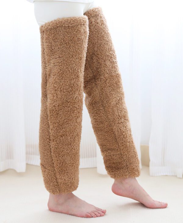 ec7461ed-490a-44b6-bbfa-5218f1b0043f.jpg Over Knee High Fuzzy Long Socks Winter Warm Cold Leg Knee Joint Cold-proof Stockings Home Floor Sleeping Socks