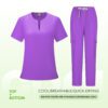 ec7d9682-4b09-448e-8cc5-1bdb465bc60a.jpg V-neck Two-piece Medical Work Uniform