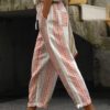 2026  New Women's Clothing Regular Drawstring Flap Pocket Pants Casual Pants Multi-Color Digital Printing Women's Pants