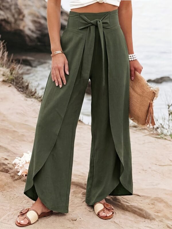 ee3179b0-ea5b-409f-a300-686bbcaa17e3.jpg Womens Vacation-Ready Solid-Color Draping Pants