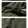 Retro Multi Pocket Khaki Cargo Pants For Men And Women