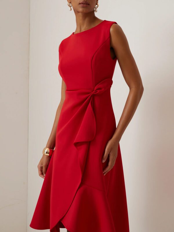 2026 Summer Women's New European And American Sleeveless Solid Color Fashion Versatile Temperament Round Neck Dress
