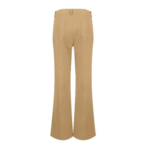 Hot-selling Women's Pocketed Elastic Waist Twill Cotton Pants, High-waisted, Comfortable, Slim-fit, Formal And Casual Wide-leg Pants