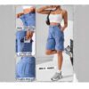 f0dacede-d5db-4741-b78f-9e6235526c71.jpg High-waisted Denim Capri Shorts For Women