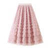 f0fe89a5-60bb-4844-a335-0b93352b6d8c.jpg Cake Skirt Women's White Gauze Skirt Pleated Skirt