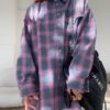 Amazon Ozon Cross-Border Women's Shirt Retro Style Loose 2025 Spring Autumn Winter Plaid Long-Sleeve Pocket Shirt Versatile