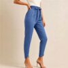 2026 European And American Women's Clothing Amazon Independent Station Fashion High Waist Solid Color All-match Elegant Casual Women's Pants