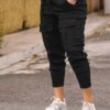Women's High Waist Cargo Pants Drawstring Multi Pockets Stretchy Casual Pants Fashion Versatile Solid Color Long Trousers