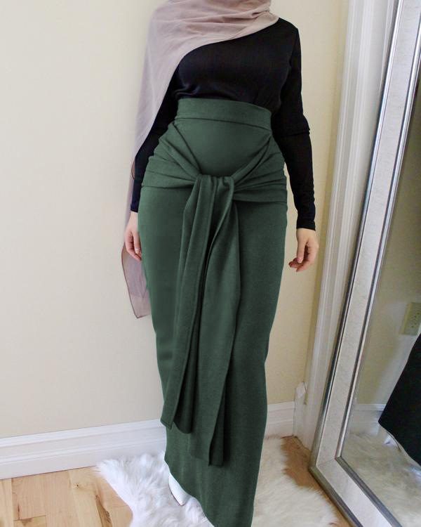 f69b2cb4-f16f-4d27-a790-e09599f4abd6.jpg Women's Solid Color Muslim Hip Skirt