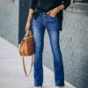 fa80c037-cbe0-4e54-b73a-b95ab3c158ec.jpg High Waist Bell Bottom Jeans Trendy Wear Washed Out Street Style Women's Denim Pants