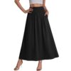 Loose-fit Flared Midi Skirt For Women