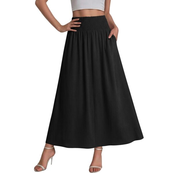 Loose-fit Flared Midi Skirt For Women